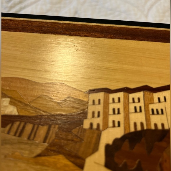 Italian Wooden Plaque Sailboat Ocean Scene - Picture 8 of 10